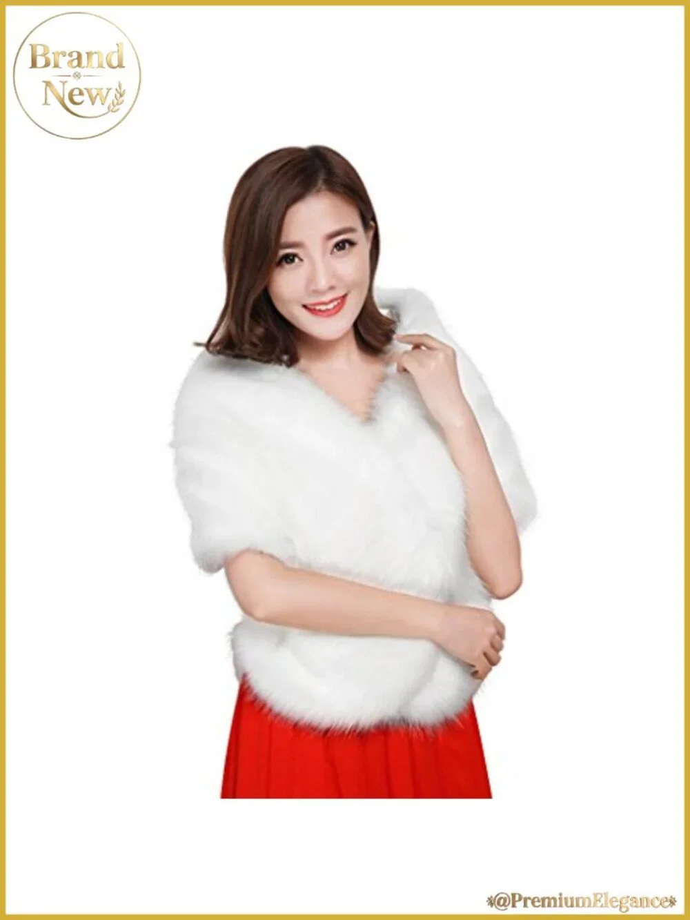 Faux Fur Capelet Wrap Shawl Wedding Bridal Shoulder Cape